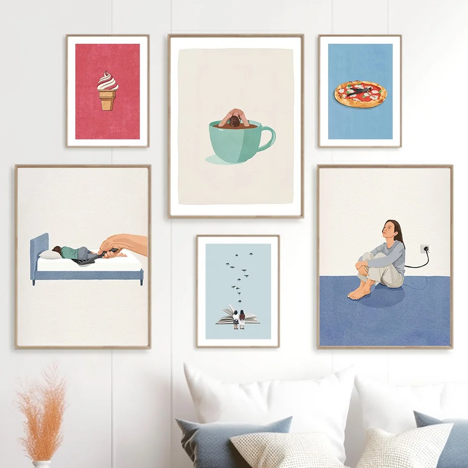 Home Cooking Reading - Poster Pizza Lucu dan Humoris, Gambar