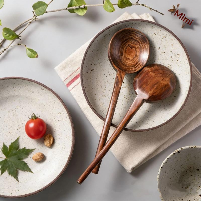 Home Cooking In Japanese - 1 Buah Sendok Ramen Kayu Gagang