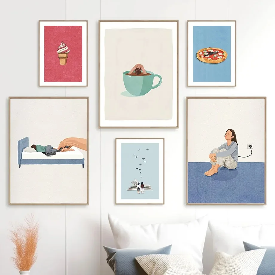 Home Cooking Reading - Poster Pizza Lucu dan Humoris, Gambar