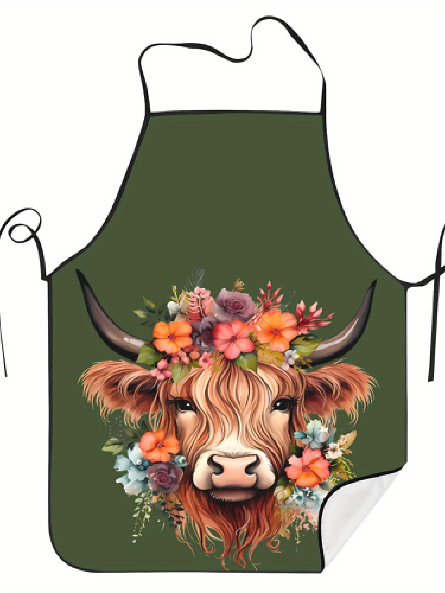 Home Cooking Ideas - 1 Buah Celemek Desain Retro Hijau