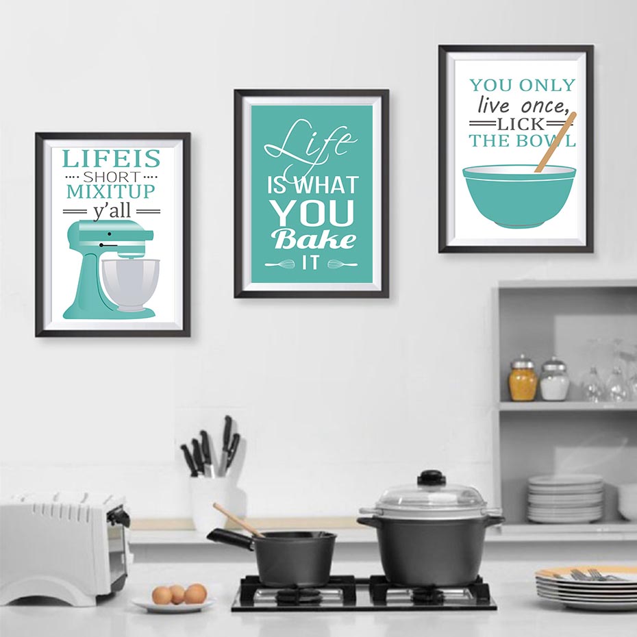 Home Cooking Quotes - Poster Gaya Nordik Kutipan Inspirasi Memasak