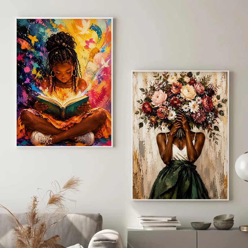 Lukisan Kanvas Poster Seni Pop - Home Cooking Reading ulasan dan harga