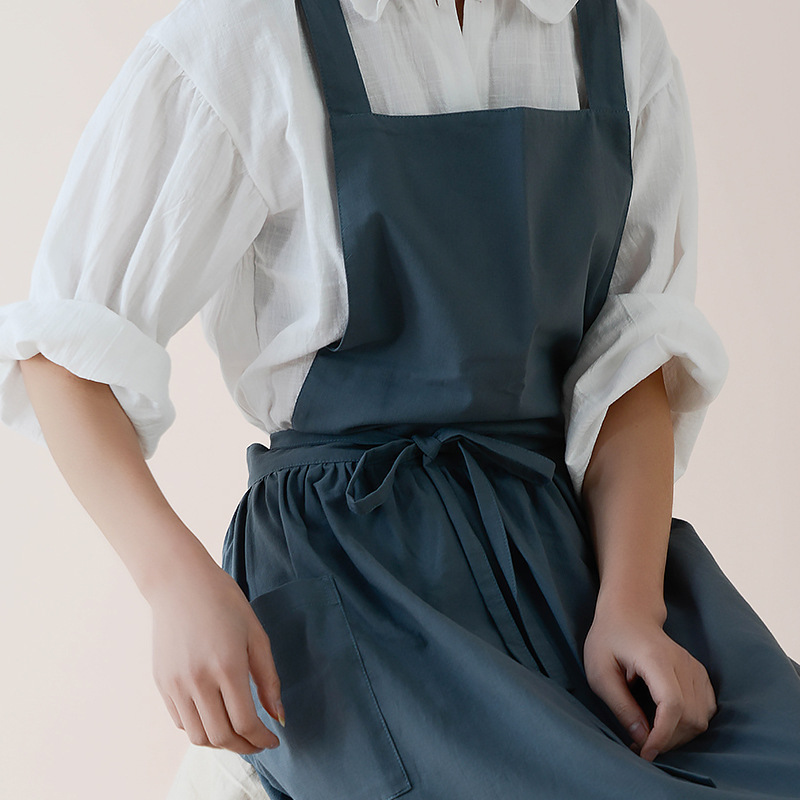 Celemek Bib Linen Katun Wanita - Home Cooking In Japanese ulasan dan harga
