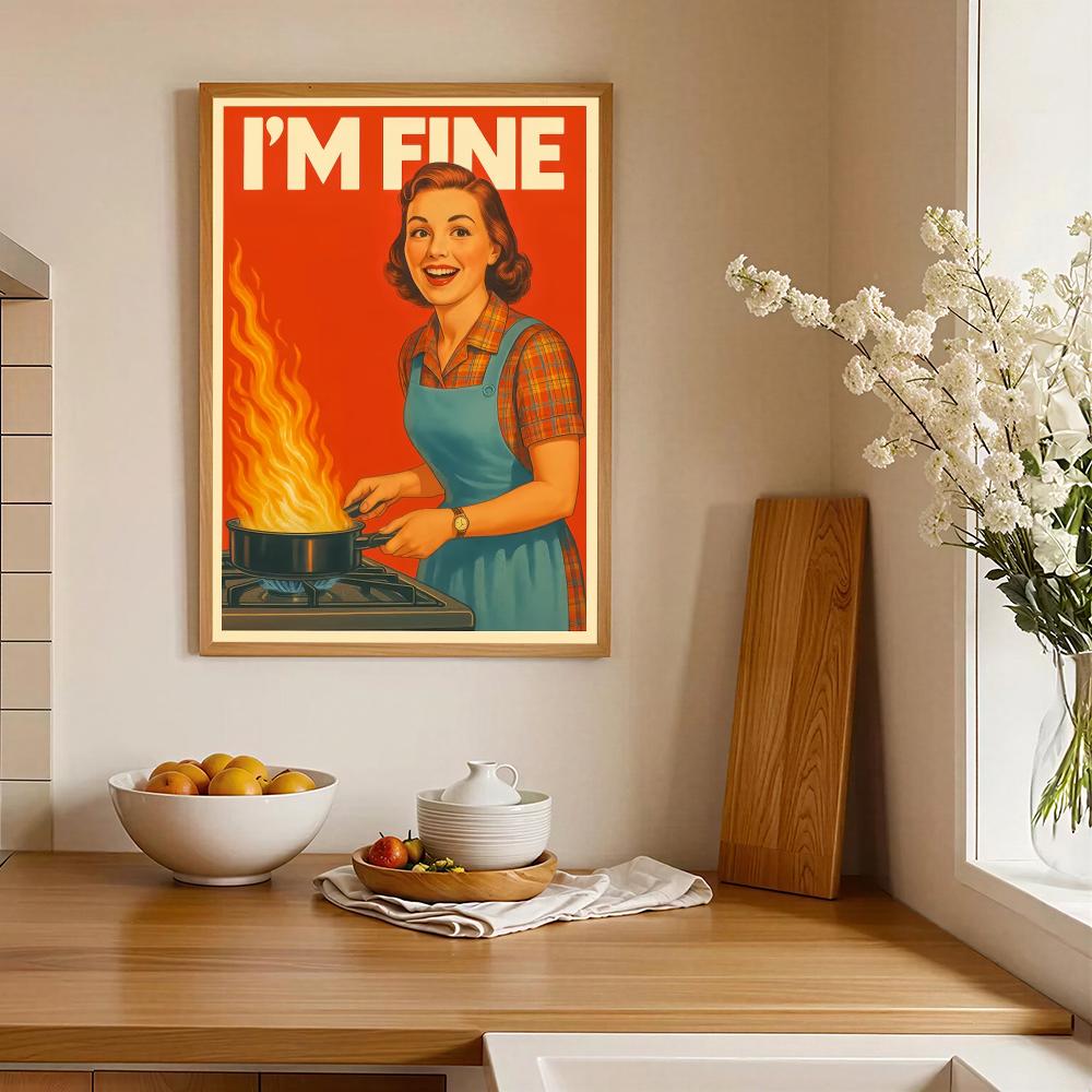 Poster Seni Dinding Dapur Retr - Home Cooking Quotes ulasan dan harga