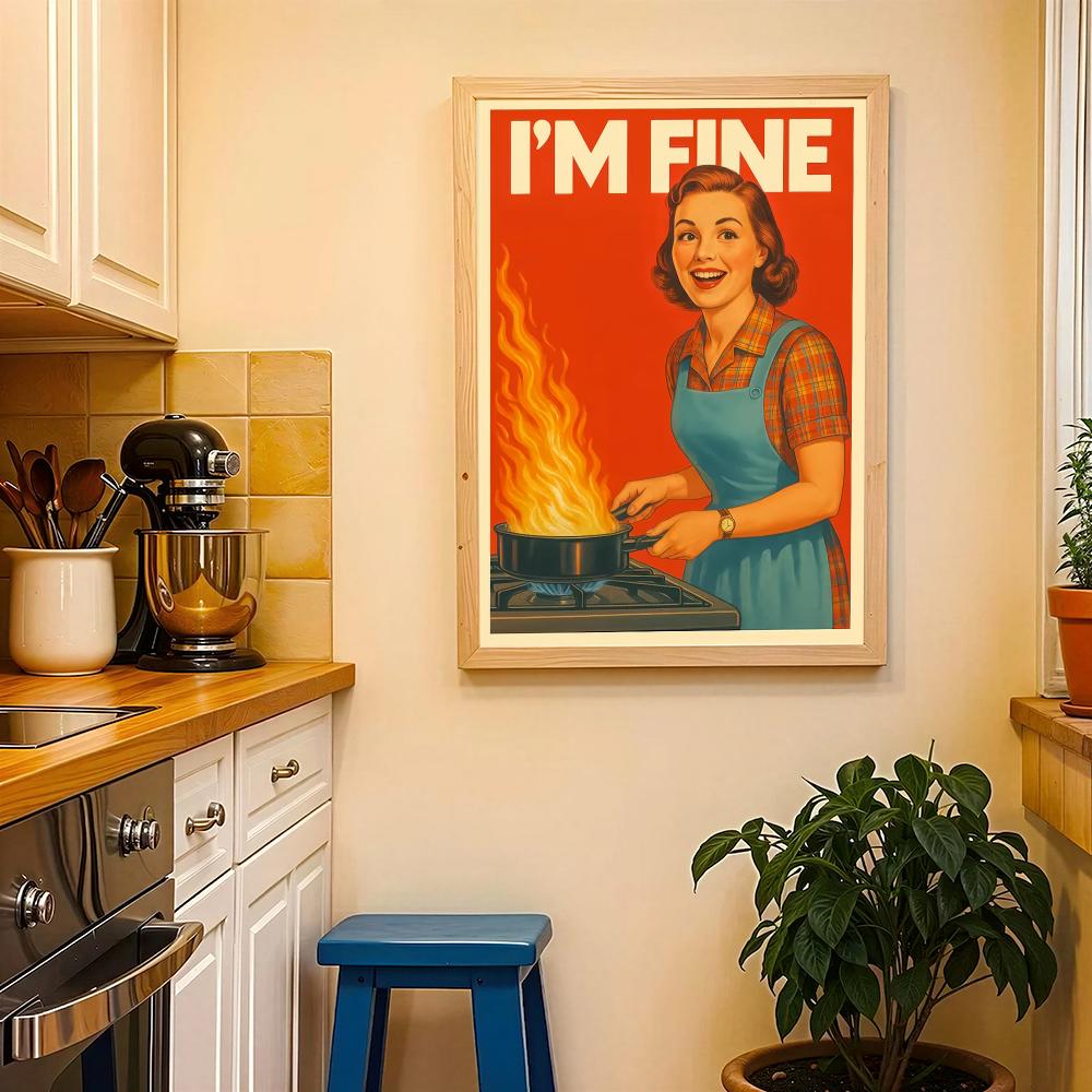 Poster Seni Dinding Dapur Retr - Home Cooking Quotes ulasan dan harga