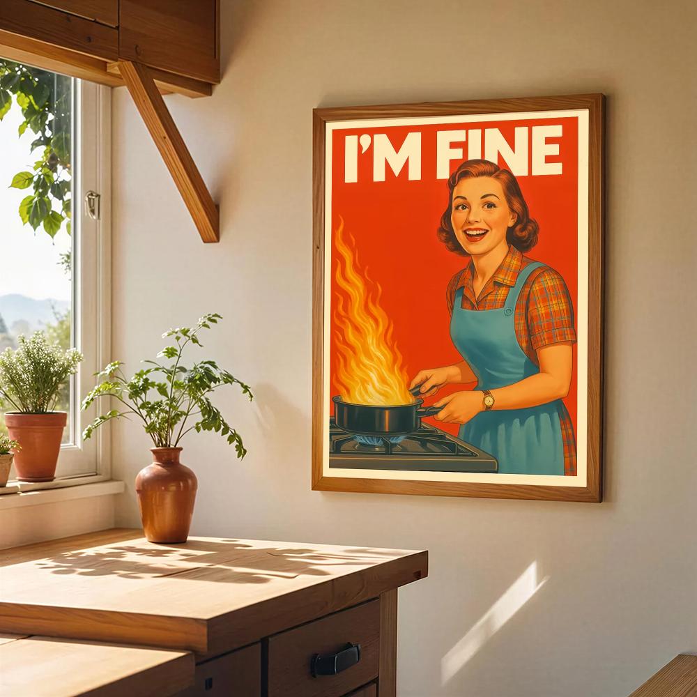 Poster Seni Dinding Dapur Retr - Home Cooking Quotes ulasan dan harga