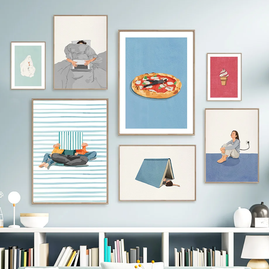 Poster Pizza Lucu dan Humoris, - Home Cooking Reading ulasan dan harga