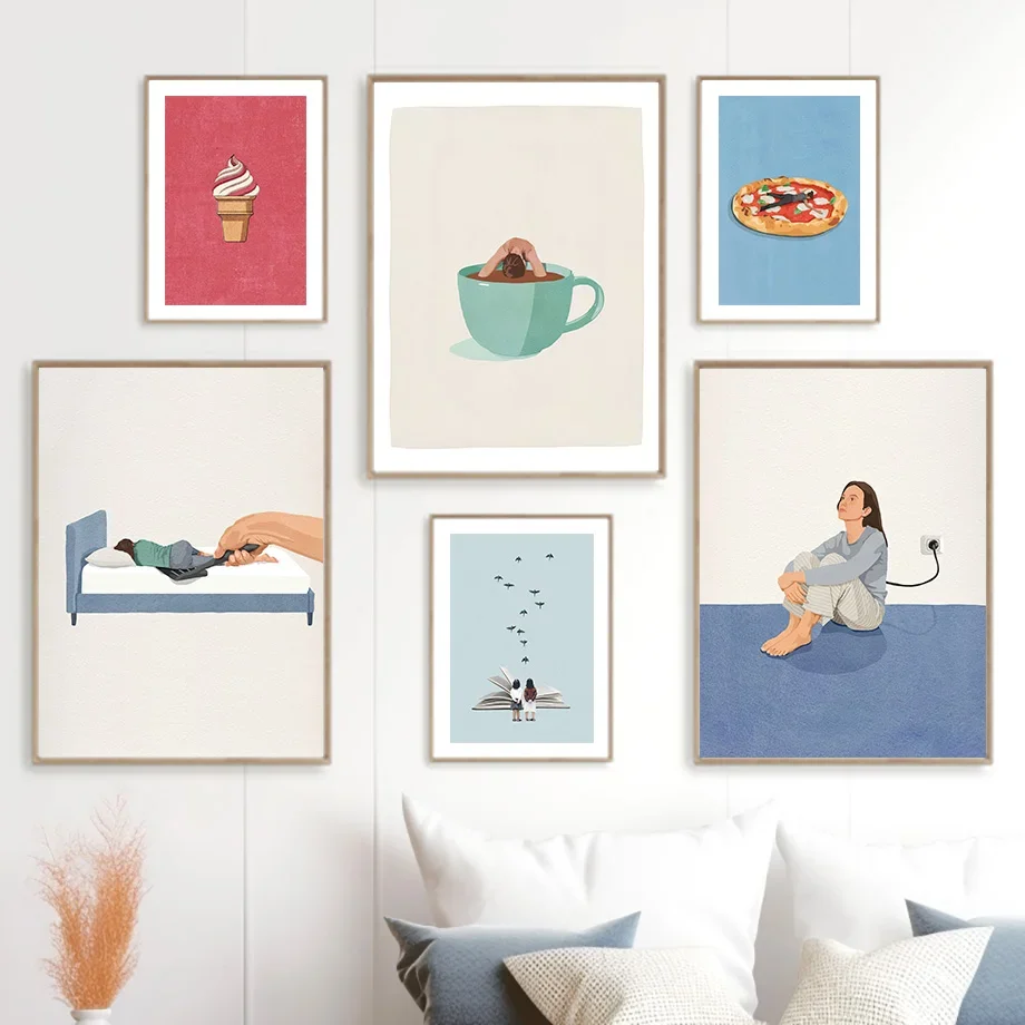 Poster Pizza Lucu dan Humoris, - Home Cooking Reading ulasan dan harga