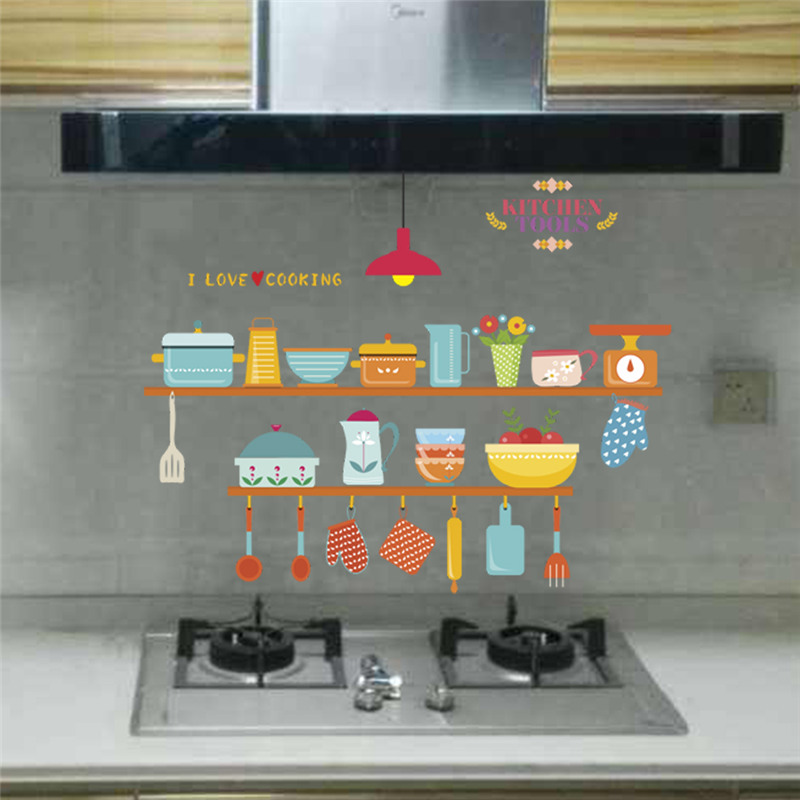 Stiker Dinding Motif Peralatan - Home Cooking Quotes ulasan dan harga