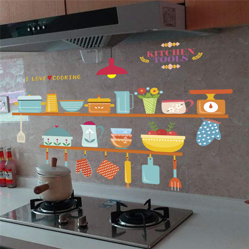 Stiker Dinding Motif Peralatan - Home Cooking Quotes ulasan dan harga